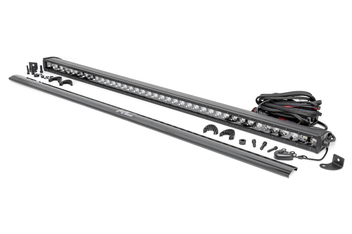 LED Light Bar - Rough Country - 40 Inch Black Series, Single Row - Black
